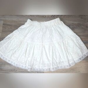 Strut & Bolt White Eyelet Lace Skirt Size Small - NWT